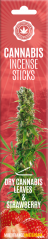 Bețișoare de tămâie de canabis Cannabis uscat și căpșuni