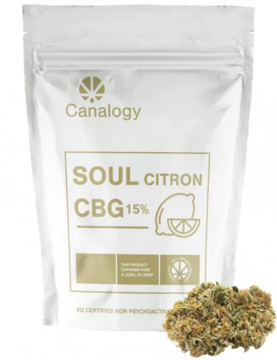 CanaPuff CBG Hemp Flower Soul Citron, CBG 15 %, 1 g - 100 g