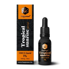 Happease CBD リキッド トロピカル サンライズ、1% CBD、100mg、10 ml