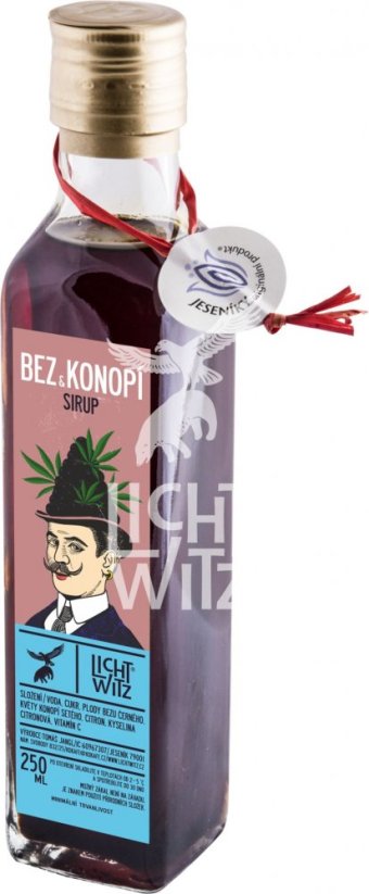 Lichtwitz Sirup z konope a čiernej bazy 250ml Bez & Konope