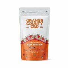 Orange County CBD fresas, paquete de viaje, 200 mg CDB, 8 piezas, 50 gramo