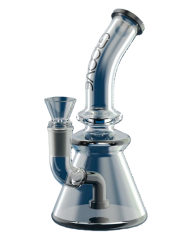 Groove Beaker Rig 7", Black and Clear