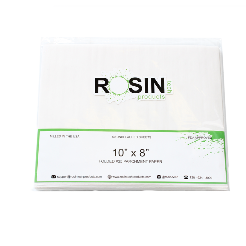 Rosin Tech წინასწარ დაკეცილი პერგამენტის ქაღალდი - 25 სმ x 20 სმ