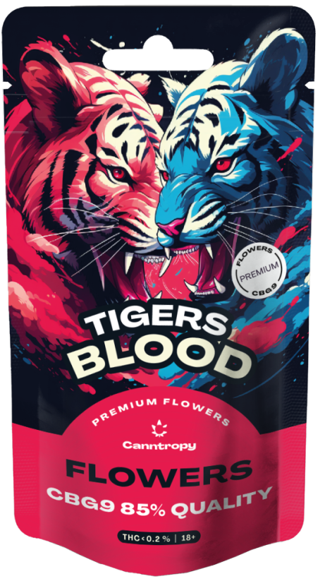 Canntropy CBG9 Flowers Tigers Blood, CBG9 85 % kvalitet, 1-100 g