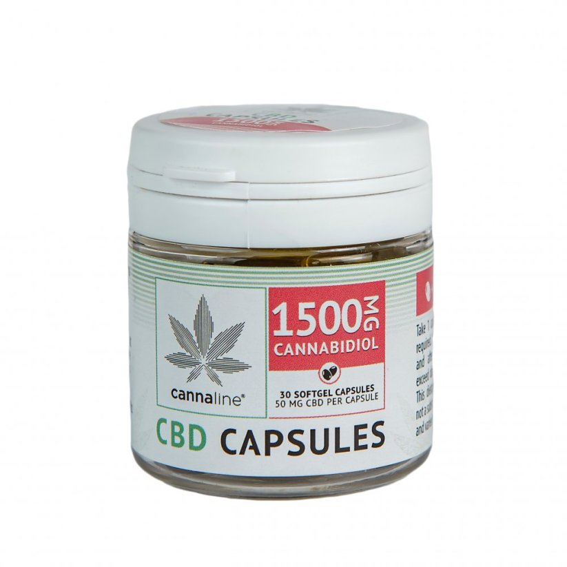 Cannaline Kapsułki żelowe CBD - 1500 mg CBD, 30 x 50 mg
