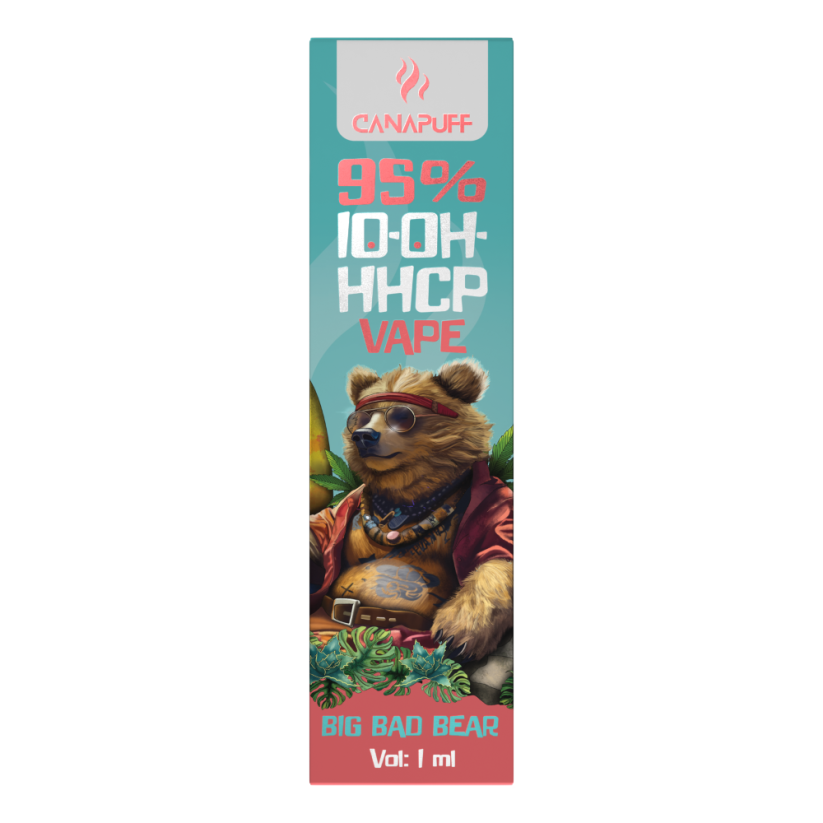 CanaPuff 10-OH-HHCP ერთჯერადი Vape Pen Big Bad Bear, 10-OH-HHCP 95%, 1 მლ