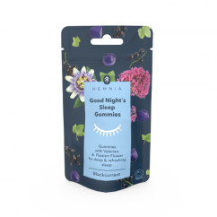Hemnia Geras Night's Sleep Gummies Juodieji serbentai su valerijonu ir pasiflora, 15 vnt.