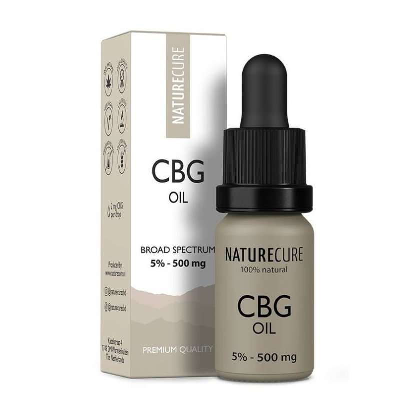 Nature Cure Dầu CBG, 5 %, 500 mg, 10 ml
