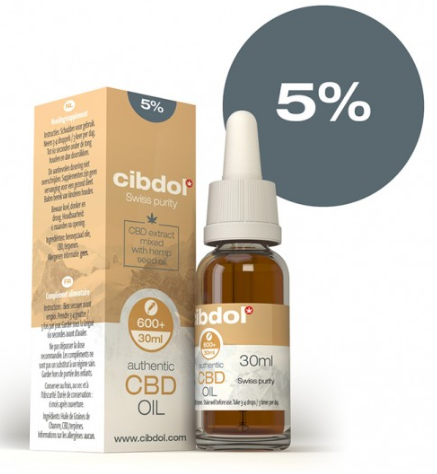 Cibdol Hemp Oil 5% CBD, 1500 mg, 30ml