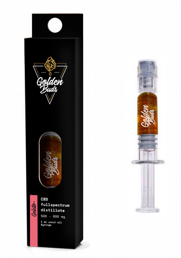 Golden Buds CBD concentrat Gelato în seringă, 60%, 1 ml, 600 mg