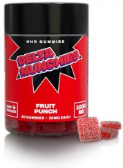 Delta Munchies Фруктовий пунш HHC Gummies, 1000 мг, 40 шт