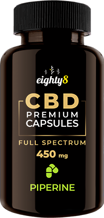 Eighty8 CBD & Piperin Kapseln, 60 Stück x 15 mg, 900 mg