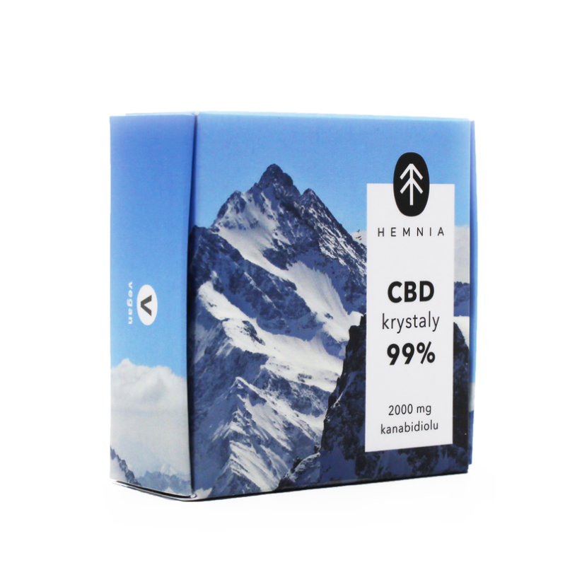 Hemnia Cristale CBD 99%, 2000mg CBD, 2 grame