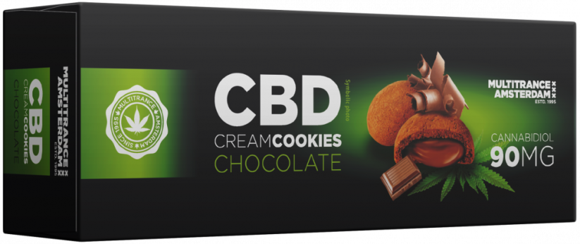 Bánh quy kem sô cô la CBD (90 mg)