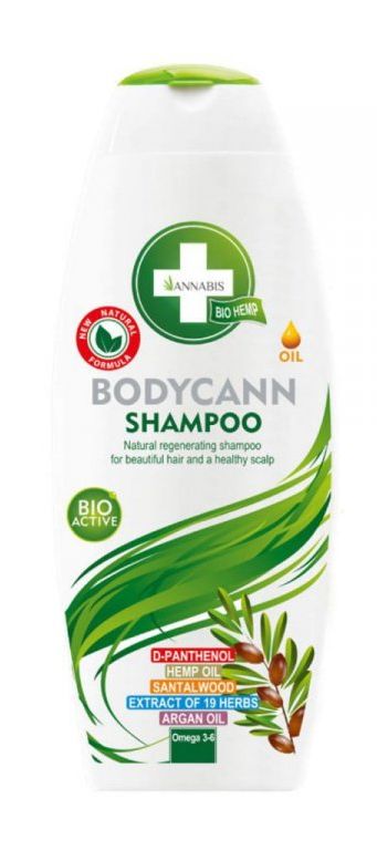 Annabis Shampoo tal-qanneb naturali Bodycann 250 ml
