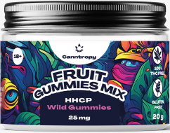 Canntropy Mix di frutta caramelle gommose HHCP, 10 pezzi x 2,5 mg, 25 mg