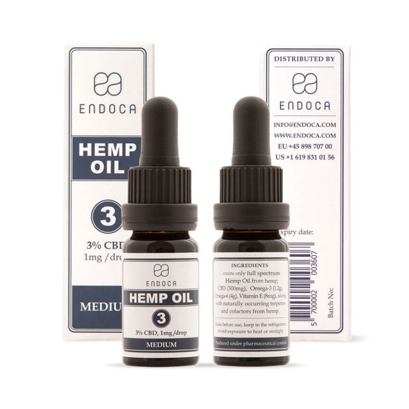 Endoca Aceite de Cáñamo 300 mg CBD (3%), 10 ml