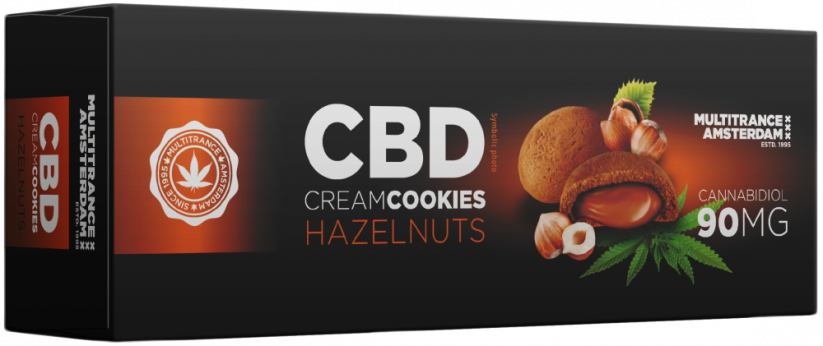 CBD Hasselnötter Cream Cookies (90 mg)