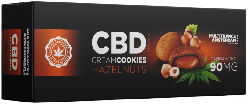 CBD lazdu riekstu krējuma cepumi (90 mg)