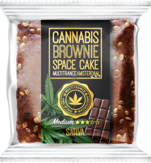 Brownie au chocolat et au cannabis (saveur Sativa moyenne) - Carton (24 paquets)
