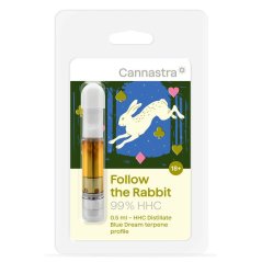 Cannastra HHC カートリッジ フォロー ザ ラビット (ブルー ドリーム)、99 %、0.5 ml