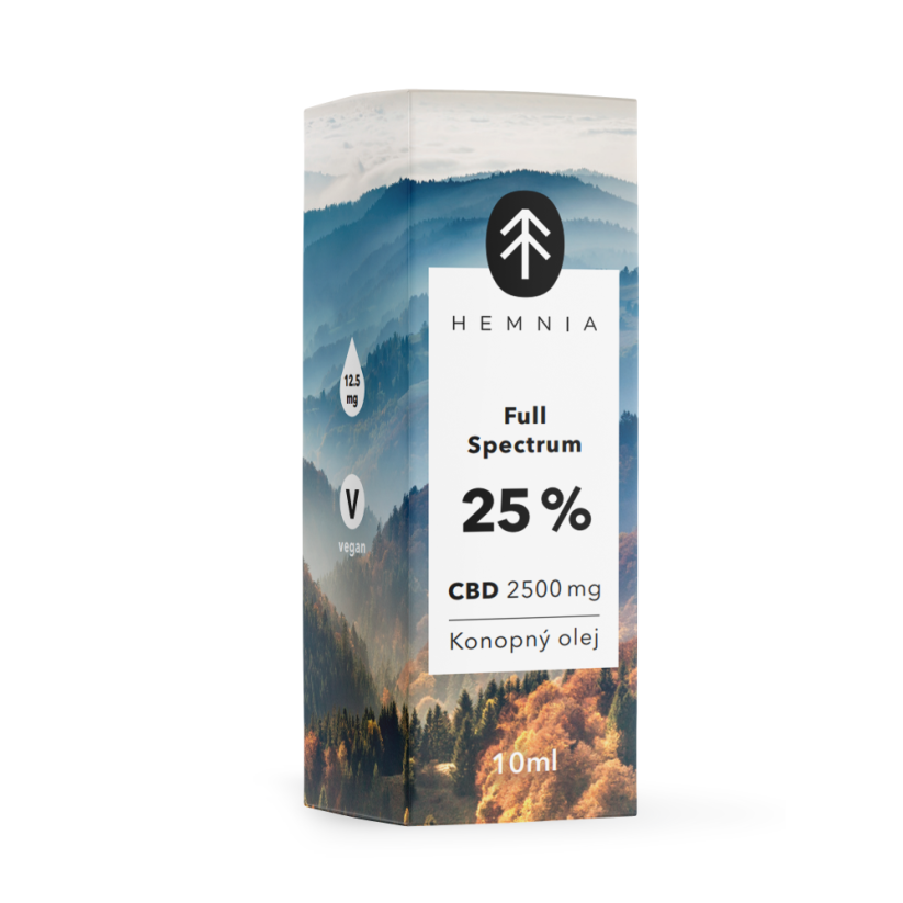 Hemnia CBD с пълен спектър Конопено масло 25%, 7500mg, 30ml