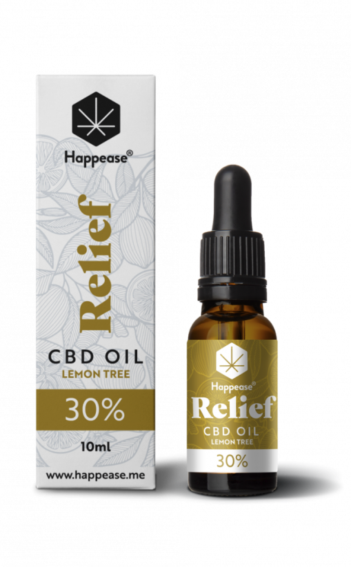 Happease Olio di CBD in sollievo Albero di limoni, 30% CBD, 3000mg, 10ml