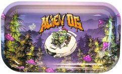 Best Buds Alien OG Metal Rolling Tray Long, 16x27 cm