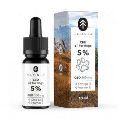 Hemnia CBD olej pro psy 5 %, 500 mg, 10 ml