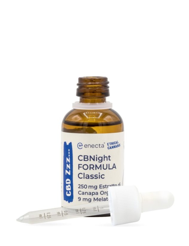 *Enecta CBNight Formula Classic Έλαιο κάνναβης με μελατονίνη, 250 mg βιολογικό εκχύλισμα κάνναβης, 30 ml