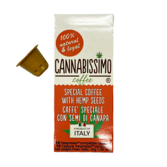 Cannabissimo - кава з коноплями насіння - Капсули Nespresso, 10 шт
