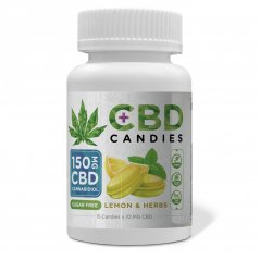 Euphoria CBD Candies Lemon and herbs 150 mg CBD, 15 pcs x 10 mg