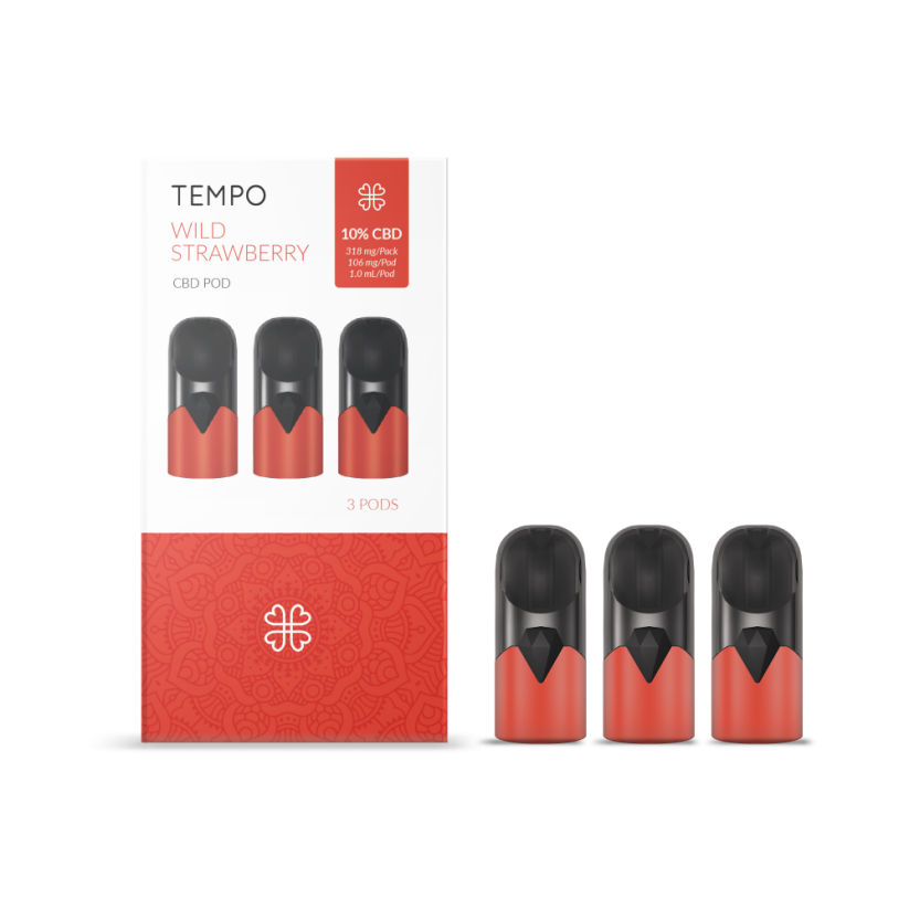 Harmony Tempo 3-Pods Pakkida - Maasikas, 318 mg CBD