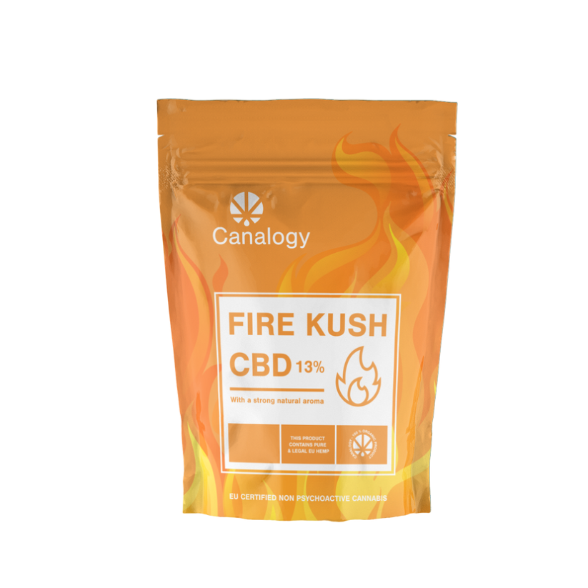 Canalogy CBD კანაფის ყვავილი Fire Kush 13 %, 1g - 1000g