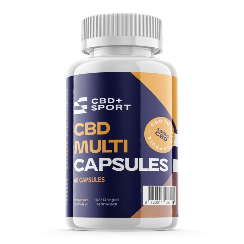 CBD+šport Multivitamin Kapsule, 600 mg, 60 kosov x 10mg