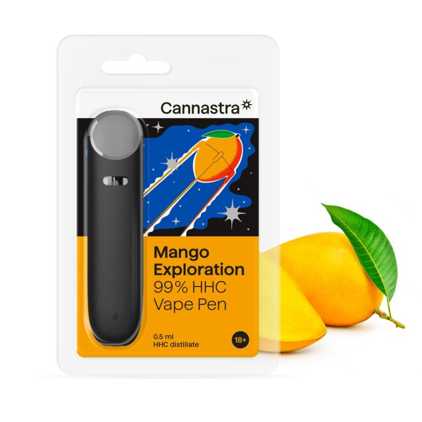 Cannastra HHC Vape Pen Mango Exploration, 99 % HHC, 0,5 ml