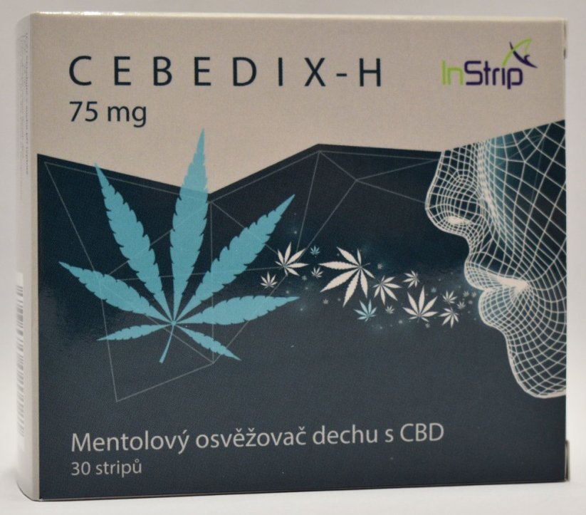 CEBEDIX-H FORTE Menthol munfräschare med CBD 2,5mg x 30ks, 75 mg