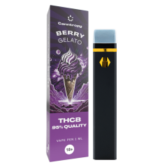 Canntropy THCB vienreizējās lietošanas Vape Pen Berry Gelato, THCB 95% kvalitāte, 1ml