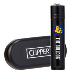 The Bulldog Clipper Черна матова метална запалка + подаръкbox