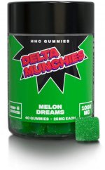 Delta Munchies Melon Dreams HHC Gummies 1000 mg, 40 buah