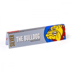 The Bulldog Originalūs sidabriniai karaliaus dydžio ploni ritininiai popieriai + antgaliai