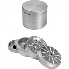 Masher Aluminium Grinder silver 4-part, 63x56mm