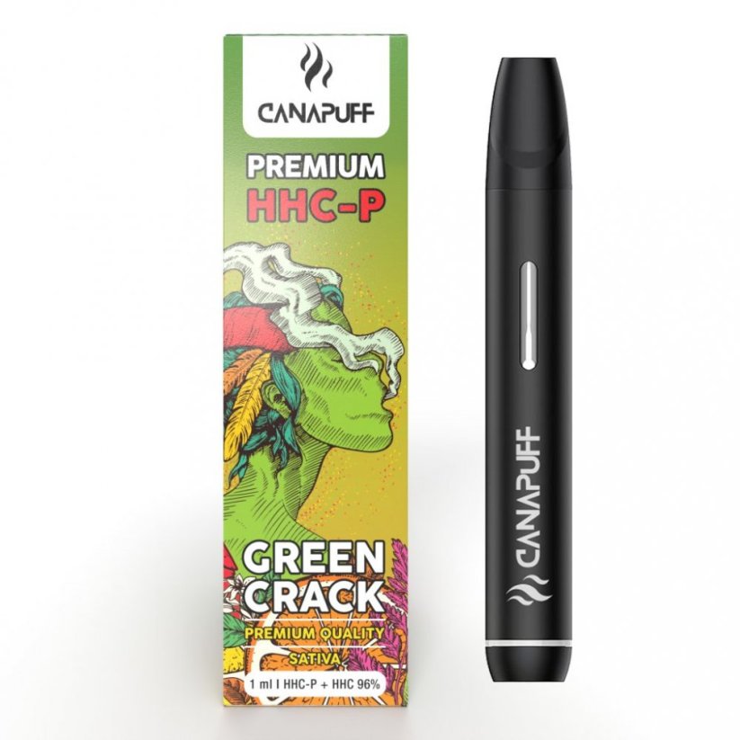 CanaPuff GREEN CRACK 96% HHCP - ერთჯერადი vape pen, 1 მლ