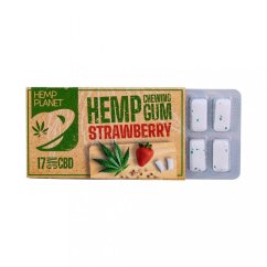 Hemp Planet ヘンプチューインガム、ストロベリー風味、17 mg CBD、17g