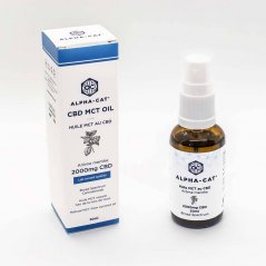 Alpha-Cat CBD Spray MCT Óleo de Coco com Menta, 20%, 2.000 mg, 30 ml