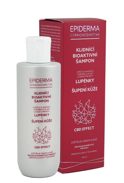 Epiderma bioaktyvus CBD šampūnas nuo psoriazės 200 ml
