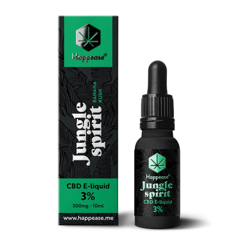 Happease CBD Υγρό Ζούγκλα Πνεύμα, 3% CBD, 300mg, 10 ml