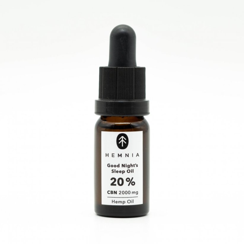 Hemnia Hyvät yöunet Hamppuöljy 20%, 2000 mg CBN, 250 mg CBD, 10 ml