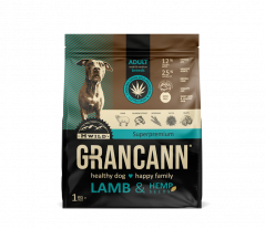 Grancann Lamb & Hemp seeds - Hemp food for small and medium breeds, 1kg