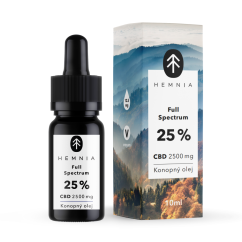 Hemnia CBD cu spectru complet Ulei de cânepă 25%, 2500mg, 10ml